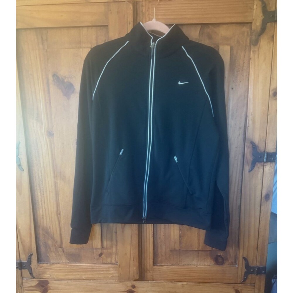 NWOT Vintage Nike 71 Full Zip  Womens Black w/White Trim Medium Jacket